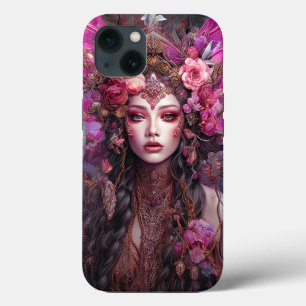Roze Paarse feestkoningin Fantasy Art iPhone 13 Hoesje