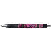 Roze paarse Floral Pen (Voorkant)