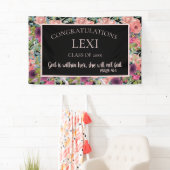 Roze Paarse Florence Afstuderen Christelijke Bijbe Spandoek (Insitu)