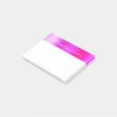 Roze Paarse Folie Professional Business Post-it® Notes (Schuin)