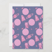 Roze Paarse Galaxy Verjaardagsuitnodiging Space Ca Kaart (Achterkant)