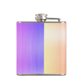 Roze - Paarse Geborsteld Metaal Monogram Naam Heupfles (Achterkant)