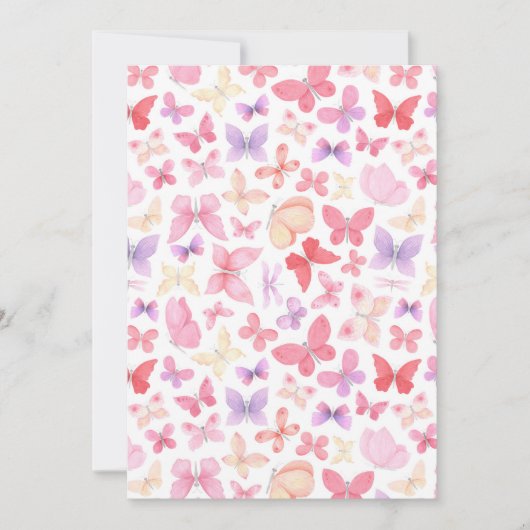 Roze Paarse geel Butterflies (Voorkant)