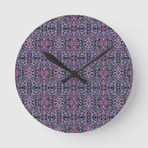 Roze Paarse geometrisch Ronde Klok