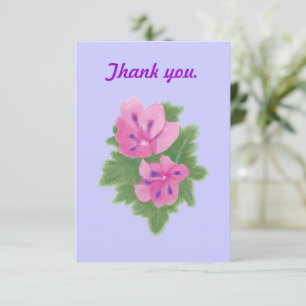 Roze Paarse Geranium Bloemen Bruiloft Bedankt