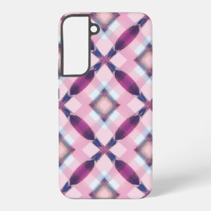 Roze & Paarse Geruite Geometrische Patroon Hoesje Samsung Galaxy Hoesje