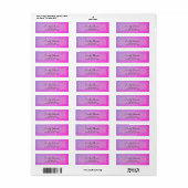 Roze Paarse glitter en Sparkle Etiket (Full Sheet)