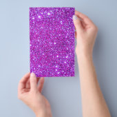 Roze Paarse Glitter Glam Glitter Ontwerper Flyer (Hand)