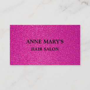 Roze Paarse Glitter Hair Salon Spa Hairdresser Visitekaartje