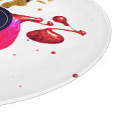 Roze Paarse goudplatter Monogram Snijplank (Hoek)