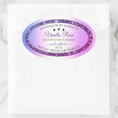 Roze Paarse gradiënt Glitter Spark Product Labels (Tas)