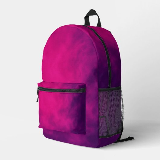 Roze Paarse Gradient Rugzak – (Achterkant Hoek Rechts)