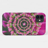 Roze Paarse Groene Garden Flowers Kerstmis Case-Mate iPhone Case (Achterkant (horizontaal))