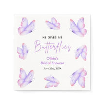 Roze Paarse Hij Geeft Me Vlinders Bruiloft Feest