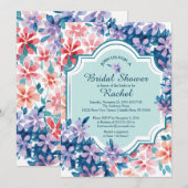 Roze & Paarse Hydrangea Flowers Vrijgezellenfeest Kaart (Voorkant / Achterkant)