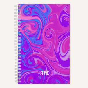 Roze Paarse INITIALEN met roze verf Notitieboek