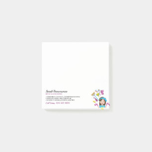 Roze Paarse Janitorial Branding Schoonmaak Post-it® Notes