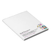 Roze Paarse Janitorial Merken Schoonmaak Notitieblok (Schuin)