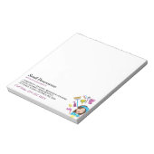 Roze Paarse Janitorial Merken Schoonmaak Notitieblok (Gedraaid)