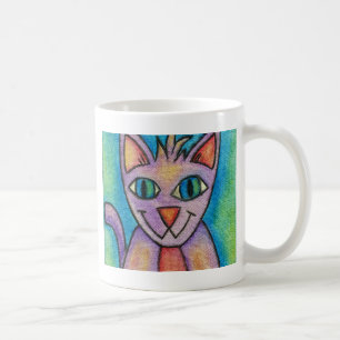 Roze Paarse Kitty Kat Koffiemok