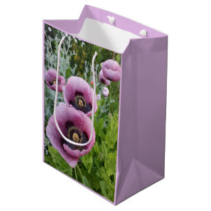 Roze Paarse Klaprozen Mauve Paars Aquarel Medium Cadeauzakje