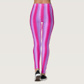Roze paarse leggings met heldere streep (Achterkant)