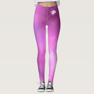 Roze Paarse Leggings - Witte B&B Logo