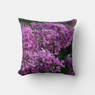 Roze paarse lilacs   roze roze foto kussen