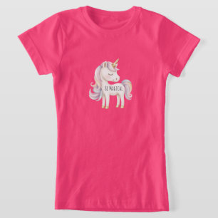 Roze Paarse Magische Eenhoorn T-shirt