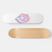 Roze Paarse Magische Unicorn Fantasy Skateboard (Horizontaal)