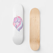 Roze Paarse Magische Unicorn Fantasy Skateboard (Voorkant)