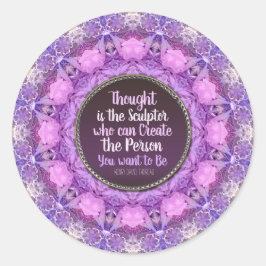 Roze Paarse Mandala Bonita Creativiteit Ronde Sticker