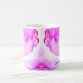 Roze Paarse Marmeren Gepersonaliseerde Stromende N Koffiemok (Center)