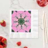 Roze paarse monogram motief servetten (Insitu)