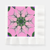 Roze paarse monogram motief servetten (Voorkant)