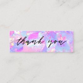 Roze paarse opaal edelsteen mini visitekaartje