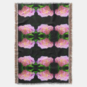 Roze paarse oranje hydrangeas deken (Voorkant Verticaal)