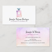 Roze Paarse parfume Essentialoil Aromatherapeuhy Visitekaartje (Voorkant / Achterkant)