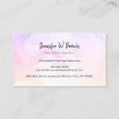 Roze Paarse parfume Essentialoil Aromatherapeuhy Visitekaartje (Achterkant)