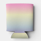 roze paarse pastelregenboog met de roze eenhoorn blikjeskoeler (Achterkant)