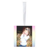 roze paarse pastelregenboog met de roze eenhoorn kubus ornament (Rechts)