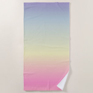 roze paarse pastelregenboog met de roze eenhoorn strandlaken
