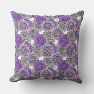 Roze paarse patroon Arabische mandala oosterse sti Kussen