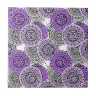 Roze paarse patroon Arabische mandala oosterse sti Tegeltje