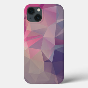 Roze Paarse piramide Abstract kunstontwerp iPhone 13 Hoesje