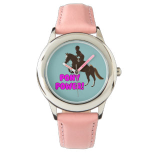 Roze & Paarse Pony Macht Horloge