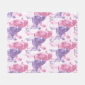 Roze Paarse Posh Podle Baby Kinderen Fleece Deken (Voorkant (Horizontaal))