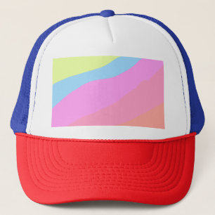 Roze paarse regenboog multi-kleurige pride maand s trucker pet