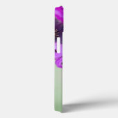 ROZE PAARSE ROZEN, WITTE ANEMONEBLOEMEN MONOGRAM Case-Mate iPhone CASE (Achterkant / Rechts)