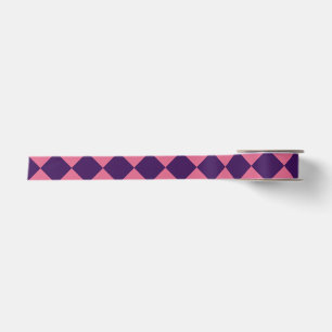 Roze Paarse Ruitjes Diamant Patroon Lint